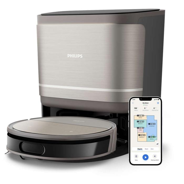 „Philips HomeRun 9000“ serija Dulkių siurblys-robotas su plovimo funkcija XU9100/10 | Philips el.parduotuvė
